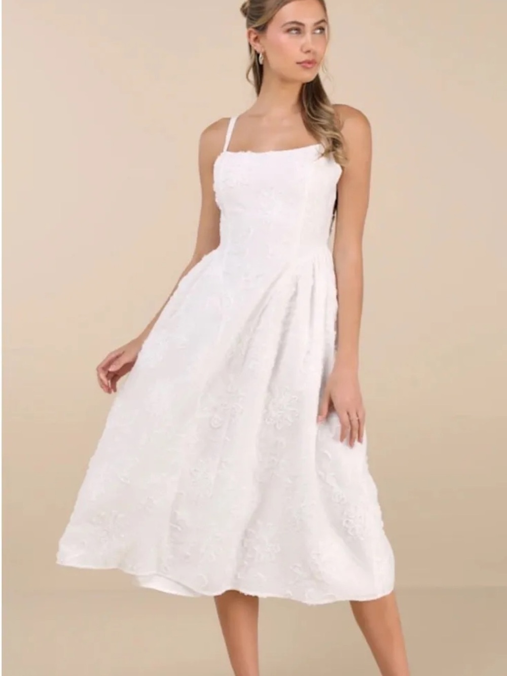 Lulus White Midi Dress